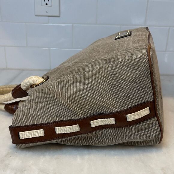 Michael Kors Bag Purse Handbag Canvas Sailor Rope Tote Bag Pocketbook - Picture 9 of 16